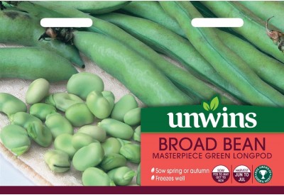 Unwins Broad Bean Masterpiece Green Longpod Seed  